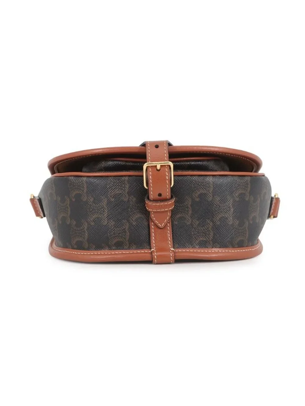 Celine Shoulder Bag Folco Triomphe Calf Leather